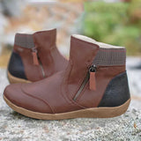 Marlene | Wasserdichte Stiefel Damen Leder Knöchelhoch Komfort – Braun