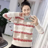 Weihnacht pullover Damen – Aprikose