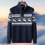 Weihnacht Strickpullover – Marineblau