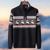 Weihnacht Strickpullover – Schwarz