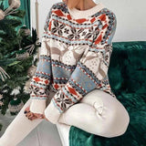 Weihnachtspullover Damen – Beige