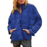 Weldine | Damen Leichte Steppjacke mit Stehkragen – Blau