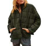 Weldine | Damen Leichte Steppjacke mit Stehkragen – Grün
