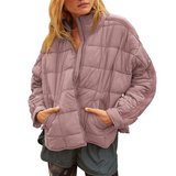 Weldine | Damen Leichte Steppjacke mit Stehkragen – Rosa