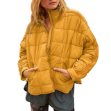Weldine | Damen Leichte Steppjacke mit Stehkragen – Gelb