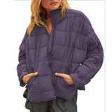 Weldine | Damen Leichte Steppjacke mit Stehkragen – Lila