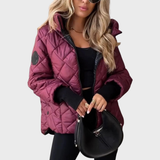 Weldris | Damen Steppjacke Winterjacke – Bordeaux