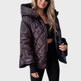 Weldris | Damen Steppjacke Winterjacke – Braun