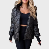 Weldris | Damen Steppjacke Winterjacke – Schwarz