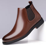 Wendelin | Herren Chelsea Stiefeletten Slip-on – Dunkelbraun