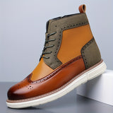 Wendelin | Herren Stiefelette Schnürboot Brogue – Braun