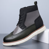 Wendelin | Herren Stiefelette Schnürboot Brogue – Grün