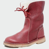 Wiberna | Damen Stiefeletten mit Wollinnenfutter – Rot