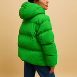 Winterjacke Damen Puffer mit Stehkragen – Grün