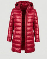 Johanna | Winterjacke Damen Ultraleichte Slim-Fit Daunenjacke mit Kapuze – Rot
