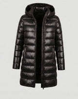 Johanna | Winterjacke Damen Ultraleichte Slim-Fit Daunenjacke mit Kapuze – Schwarz