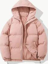 Elfriede | Winterjacke Damen Warme Gesteppte Puffer Stehkragen Outdoorjacke – Rosa