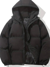 Elfriede | Winterjacke Damen Warme Gesteppte Puffer Stehkragen Outdoorjacke – Schwarz