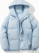 Elfriede | Winterjacke Damen Warme Gesteppte Puffer Stehkragen Outdoorjacke – Blau
