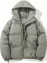 Elfriede | Winterjacke Damen Warme Gesteppte Puffer Stehkragen Outdoorjacke – Grau