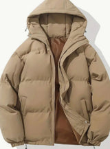 Elfriede | Winterjacke Damen Warme Gesteppte Puffer Stehkragen Outdoorjacke – Khaki