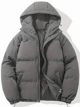 Elfriede | Winterjacke Damen Warme Gesteppte Puffer Stehkragen Outdoorjacke – Dunkelgrau
