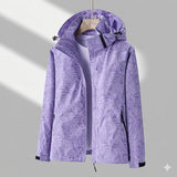 Amelie | Winterjacke Damen Wasserdichte Gefütterte Outdoorjacke mit Kapuze – Lila