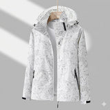 Amelie | Winterjacke Damen Wasserdichte Gefütterte Outdoorjacke mit Kapuze – Grau