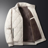 Winterjacke Herren Gesteppt mit Fleecefutter – Weiß