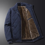 Winterjacke Herren Gesteppt mit Fleecefutter – Blau