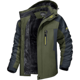 Winterjacke Herren Outdoor mit Fleecefutter – Grün