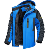 Winterjacke Herren Outdoor mit Fleecefutter – Blau