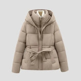 Winterjacke Mit Gürtel – Khaki