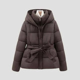 Winterjacke Mit Gürtel – Braun