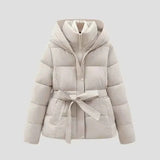 Winterjacke Mit Gürtel – Beige