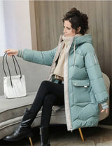 Elisabeth | Wintermantel Damen Langer Gesteppter Parka mit Kapuze – Stil 3