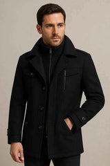 Wintermantel Herren – Schwarz