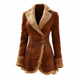 Greta | Damen Maßgeschneiderter Wintermantel – Braun