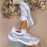 Hannah | Elegante Sneaker Damen Look – Weiß-Blau