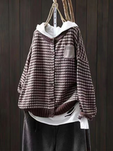 Wulfara | Damen Oversize Strickjacke mit Knopfleiste – Grau