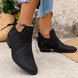 Wulfeke | Damen Stiefeletten mit Cutout-Detail – Schwarz