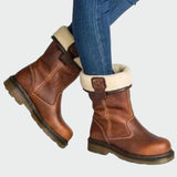 Wulfmera | Damen Wasserdichte Winterstiefel Braun – Braun