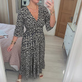 Lässiges V-Ausschnitt Sommerkleid – Leicht & Bequem – Marine
