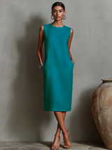 Arcelia - Leichtes Midikleid – Blau