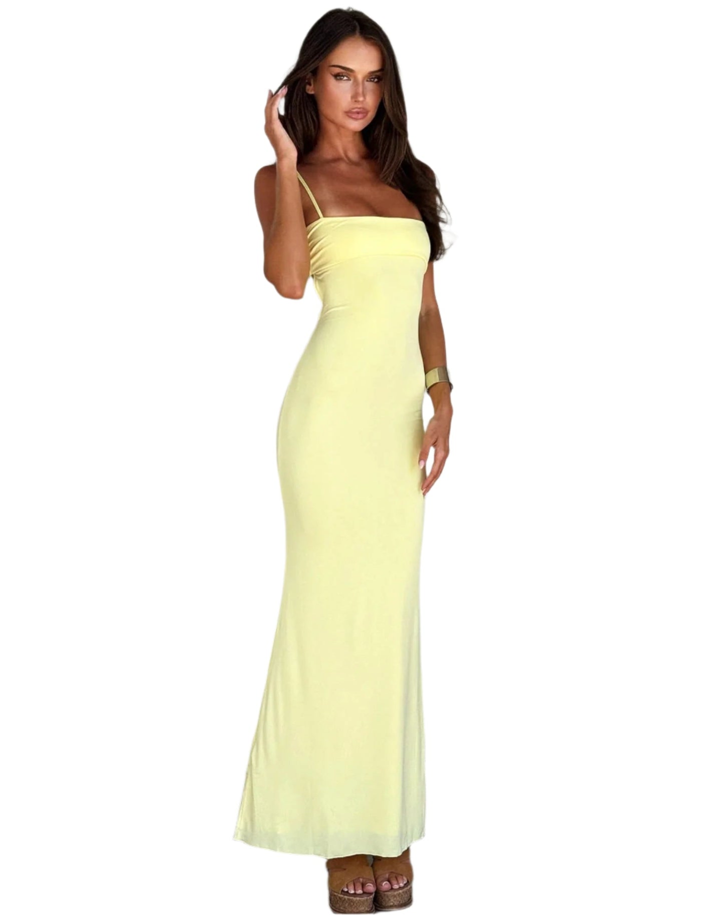 Marriane - Spaghetti-Träger-Maxikleid