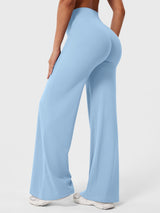 Doris | Damen Sommer Schlaghose Mit Hoher Taille – Luftblau
