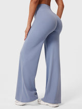 Doris | Damen Sommer Schlaghose Mit Hoher Taille – Granitblau