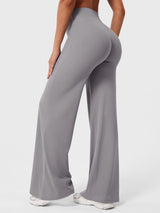 Doris | Damen Sommer Schlaghose Mit Hoher Taille – Hellgrau