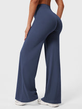 Doris | Damen Sommer Schlaghose Mit Hoher Taille – Marineblau