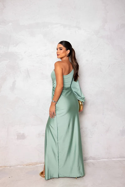 VALE | VERA – One-Shoulder Satin Evening Dress